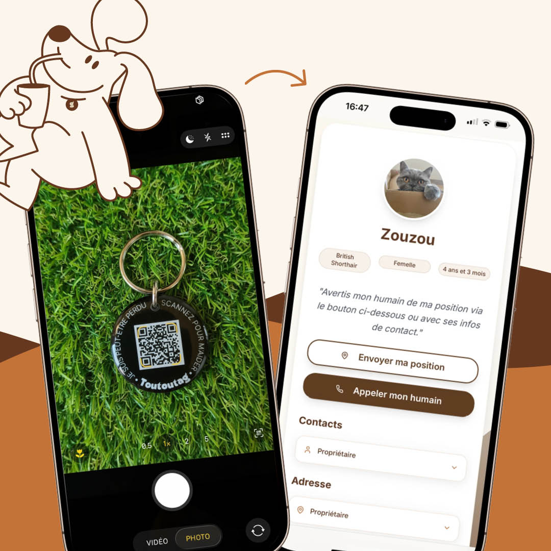 Médaille intelligente Toutoutag